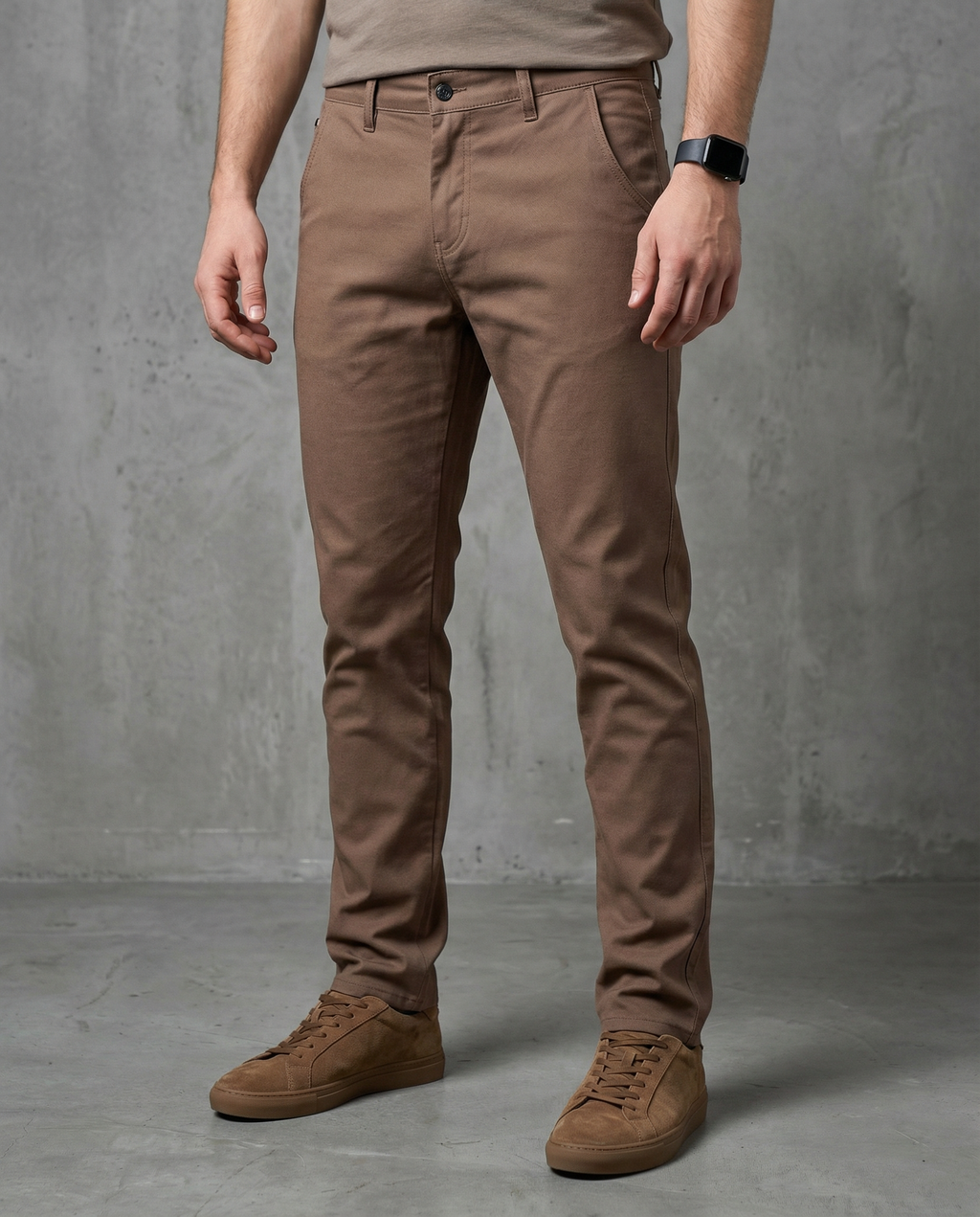 Muške chino pantalone kamel 11644
