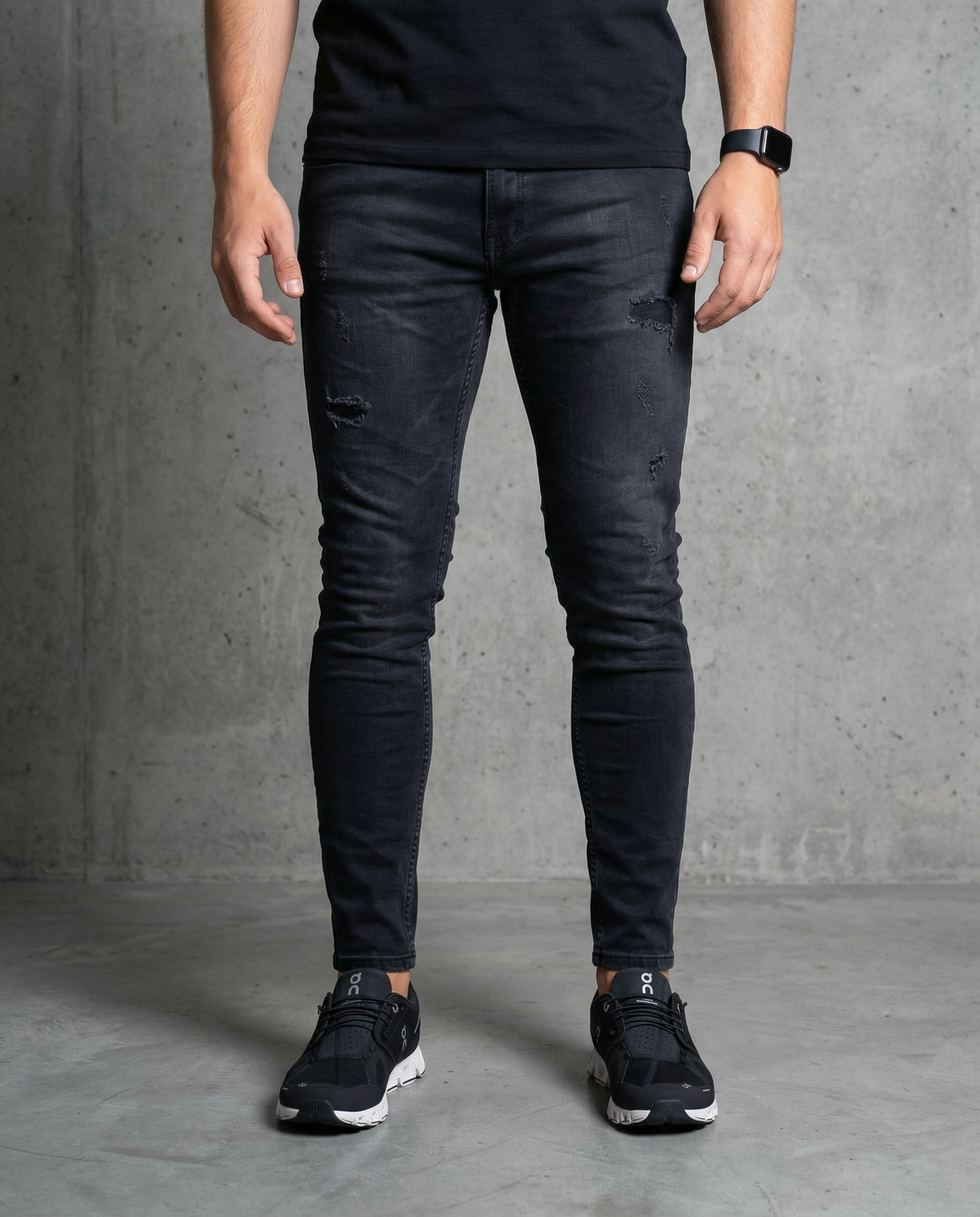 Muške farmerke crne 12604