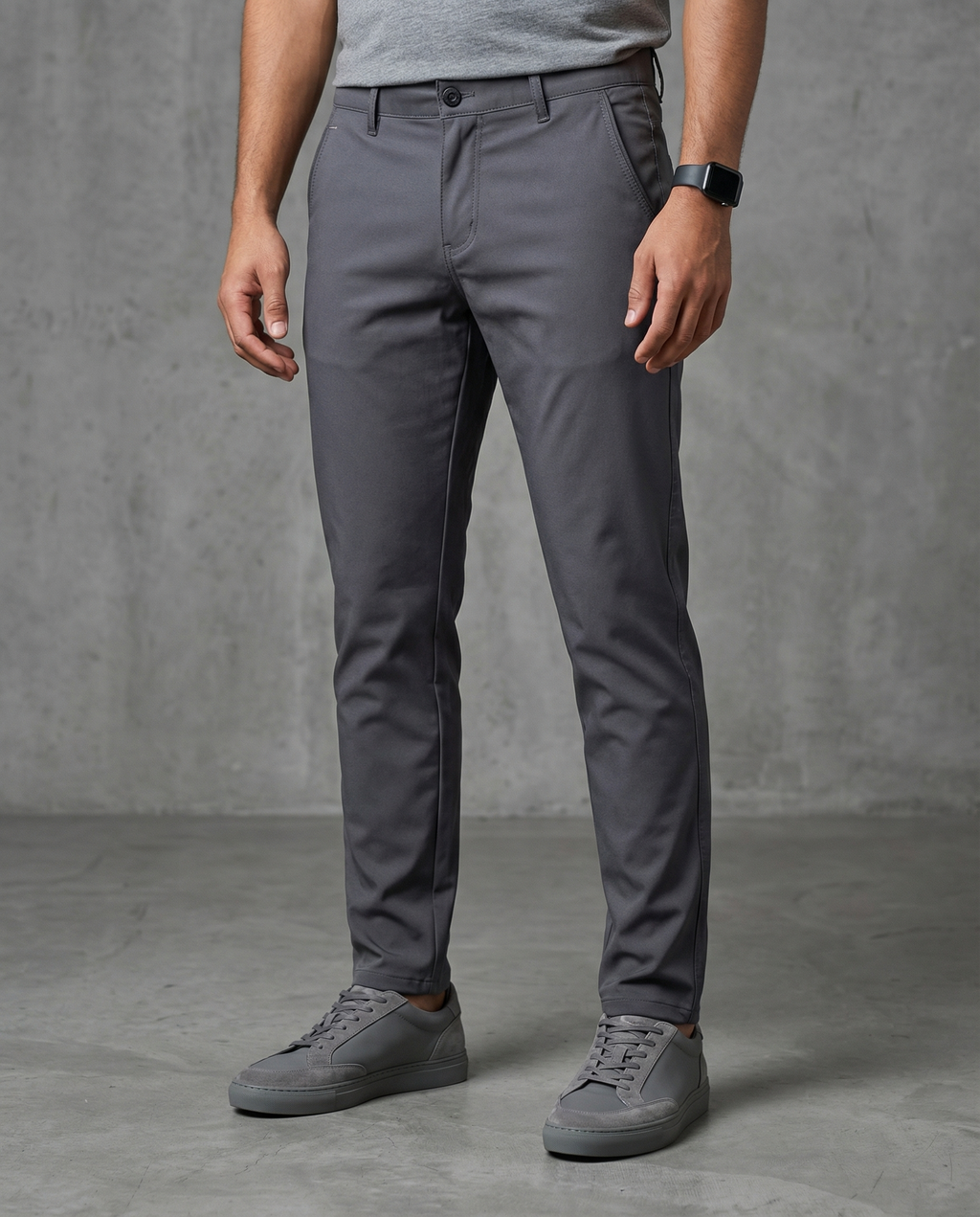 Muške chino pantalone sive 11639