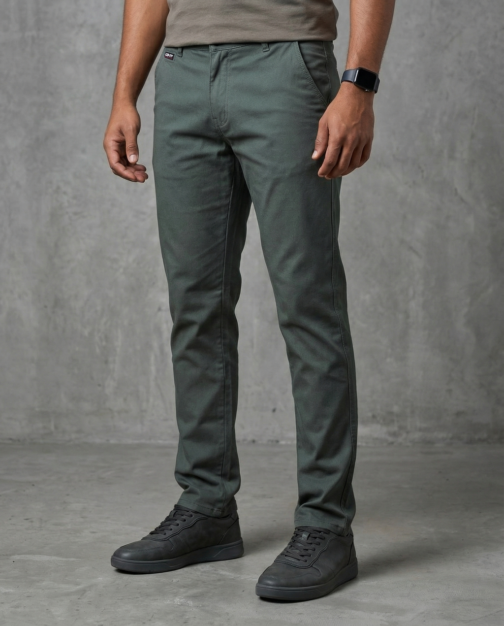 Muške chino pantalone maslinasta 11643