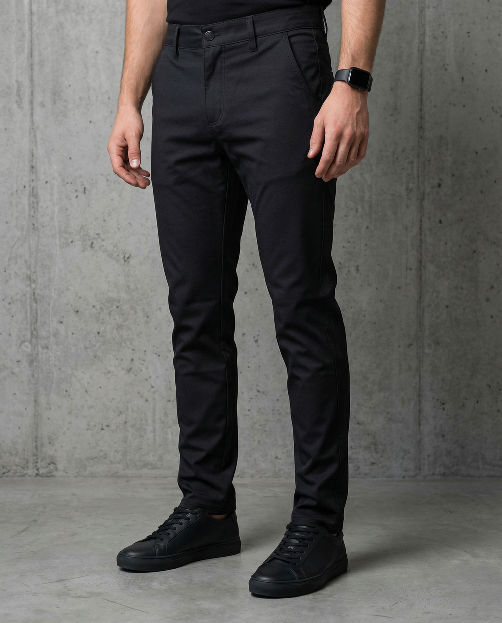 Muške chino pantalone crne 11638