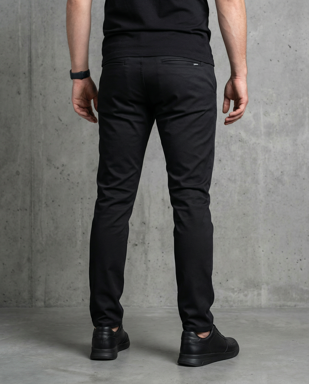 Muške chino pantalone crne 11638