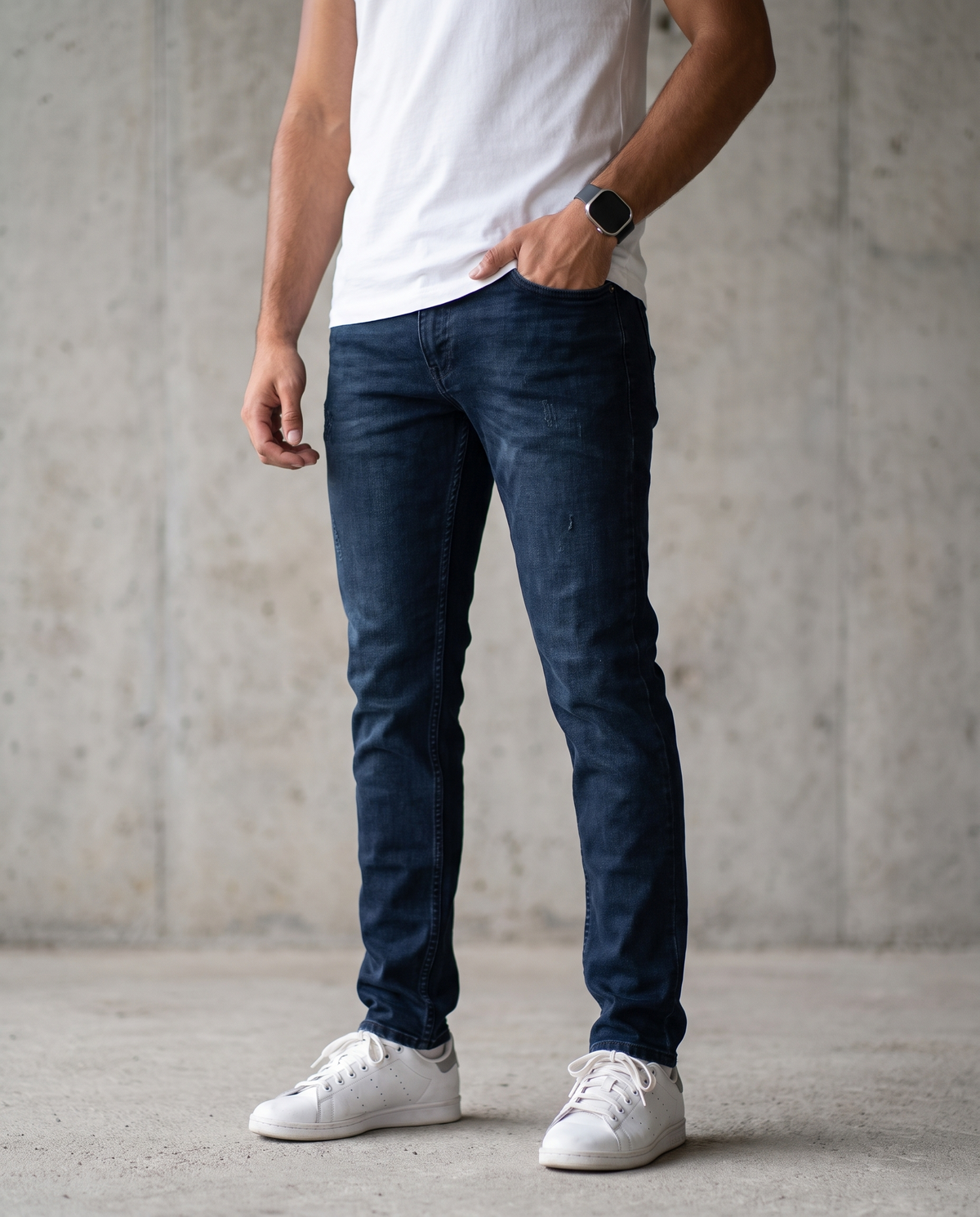 Muške farmerke tamni denim J12714