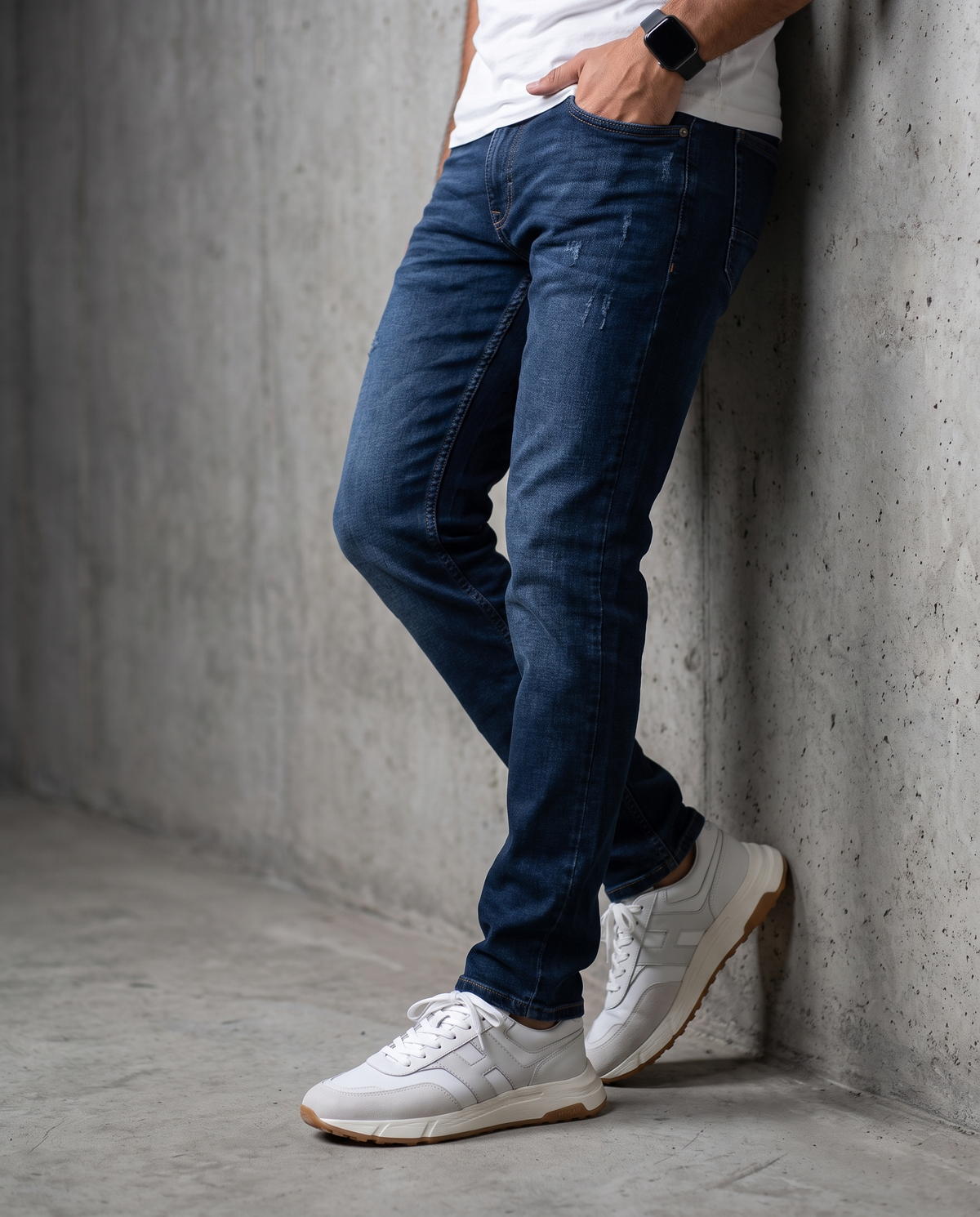 Muške farmerke tamni denim J12745
