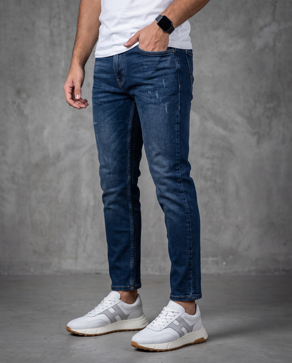 Muške farmerke tamni denim J12745