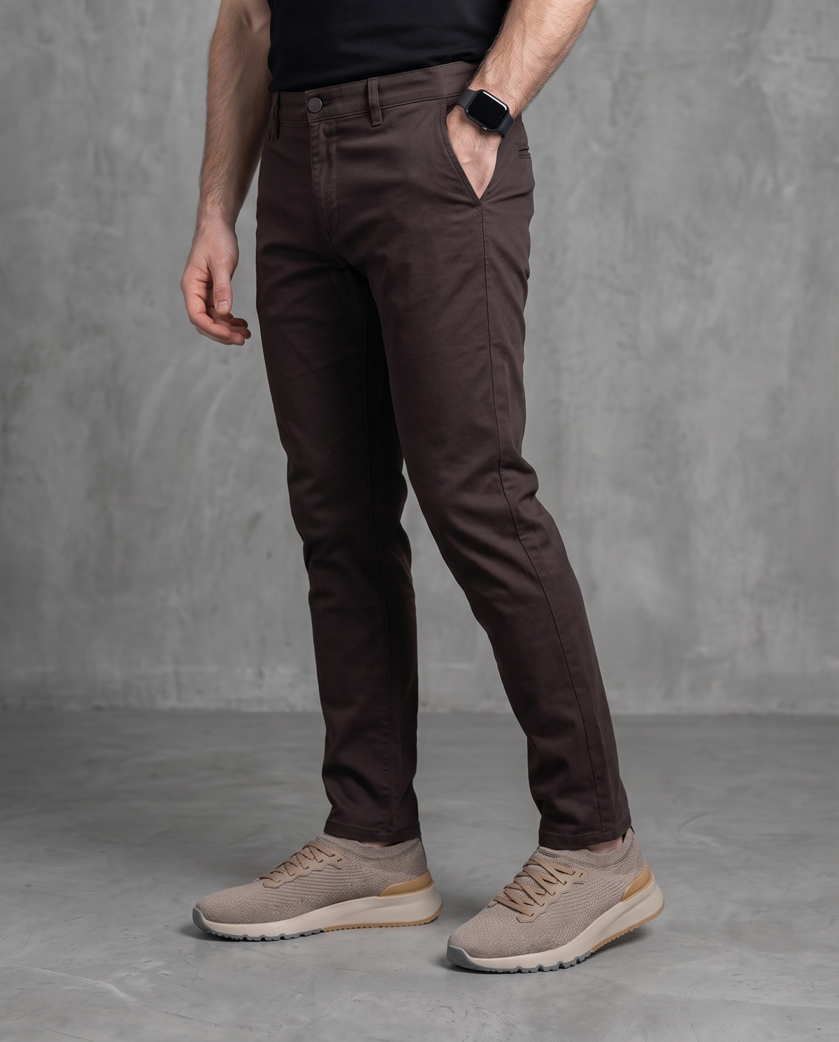 Muške chino pantalone braon 11645