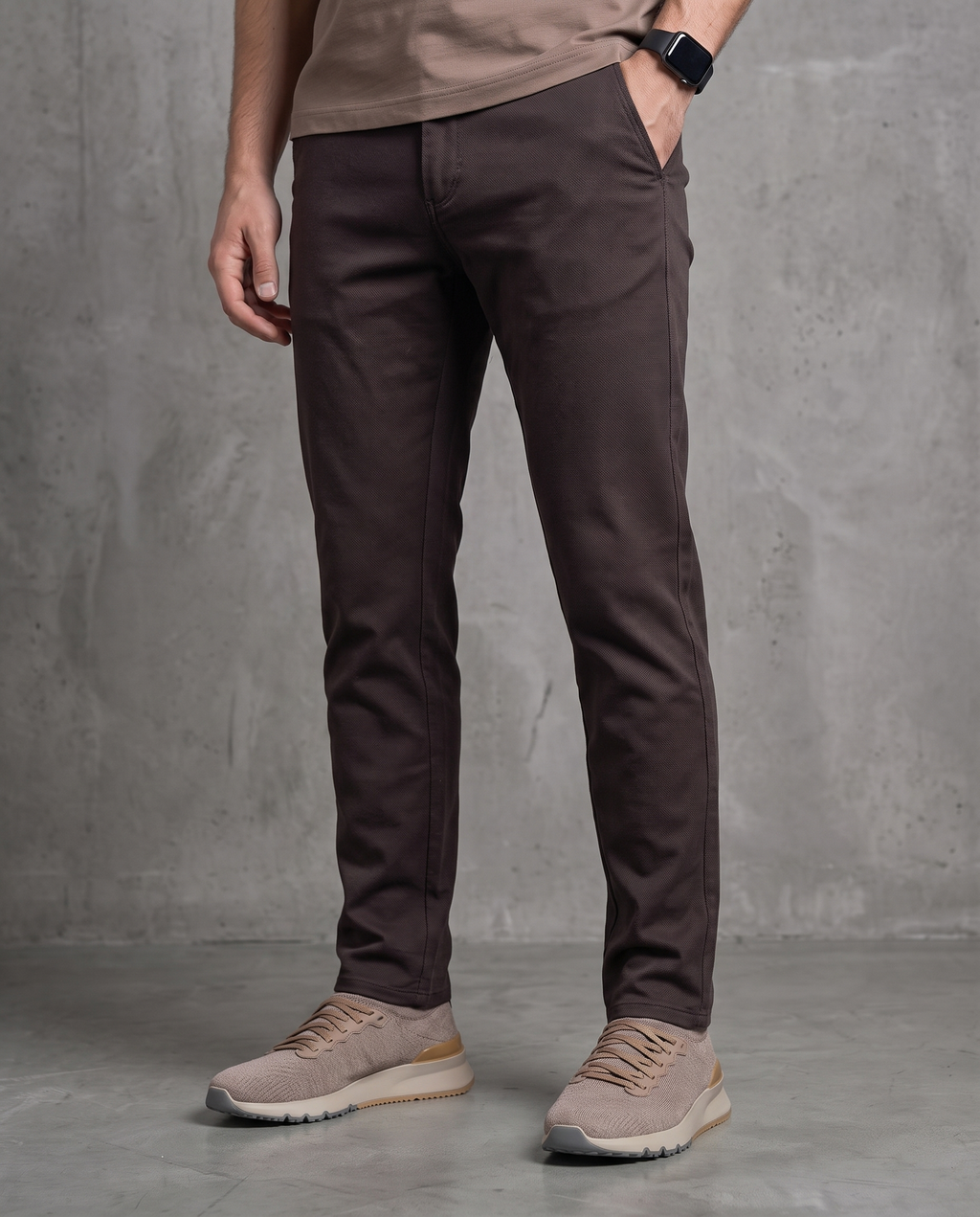 Muške chino pantalone braon 11645