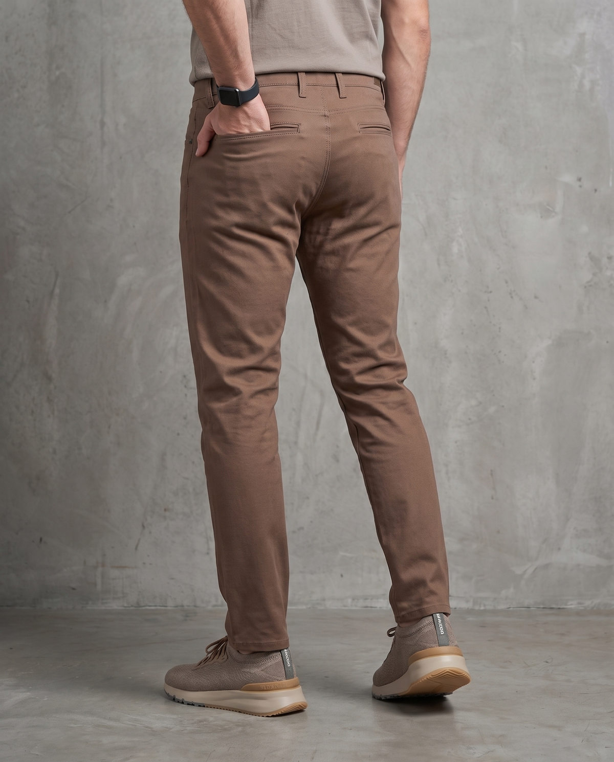 Muške chino pantalone kamel C11644