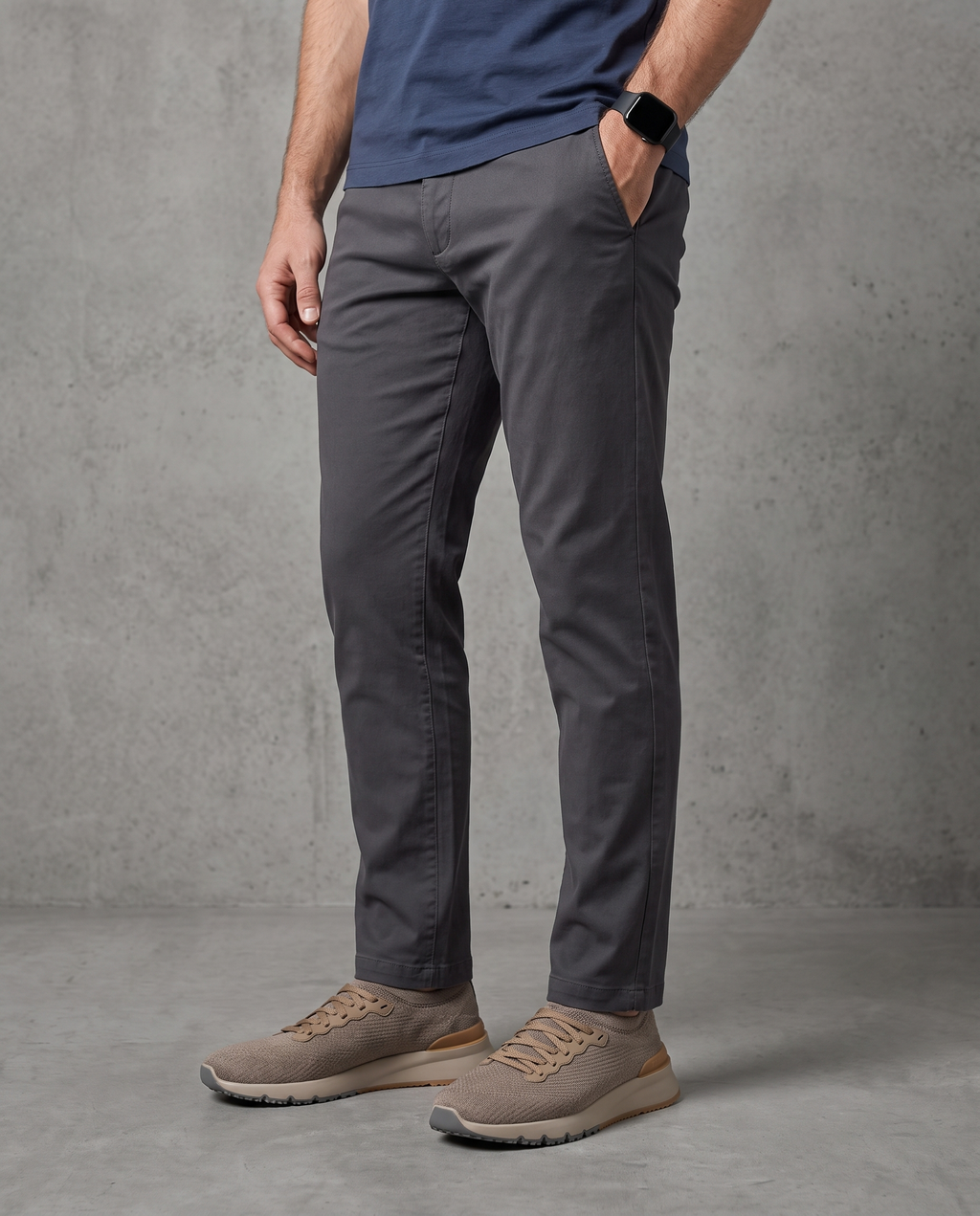 Muške chino pantalone sive C11639