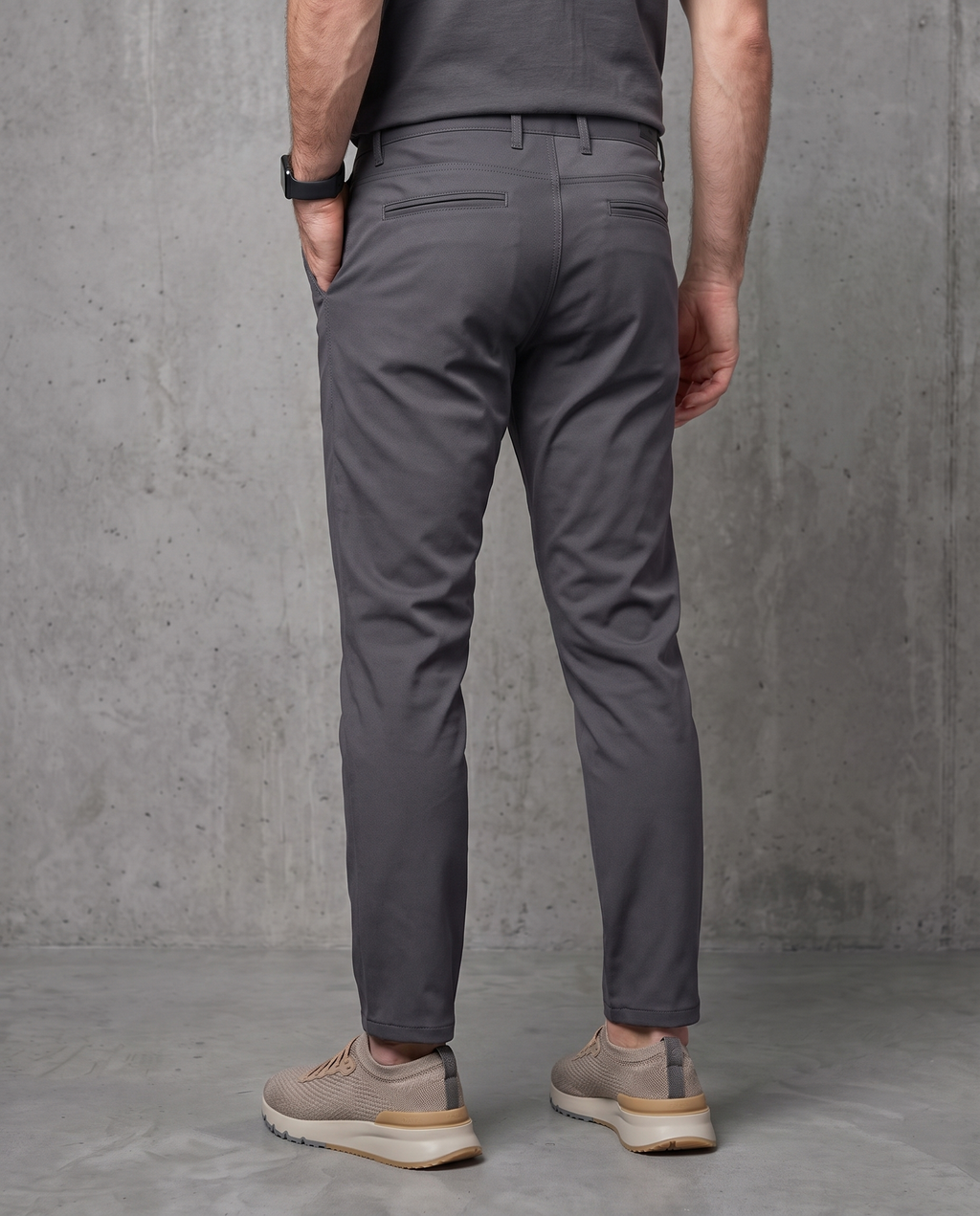 Muške chino pantalone sive C11639